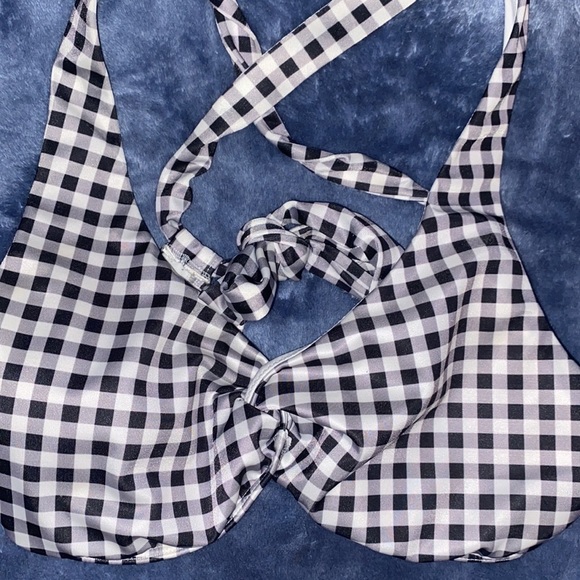 Hollister Black and white checkered Bikini Top - Picture 1 of 3
